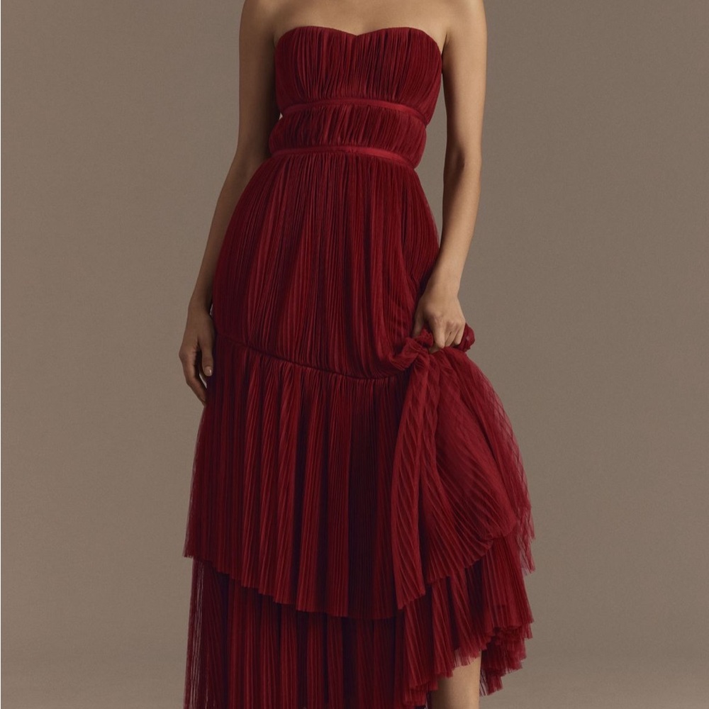 NWT Hutch Anthropologie Tulle Renza Dress Size 12 Long Formal Gown